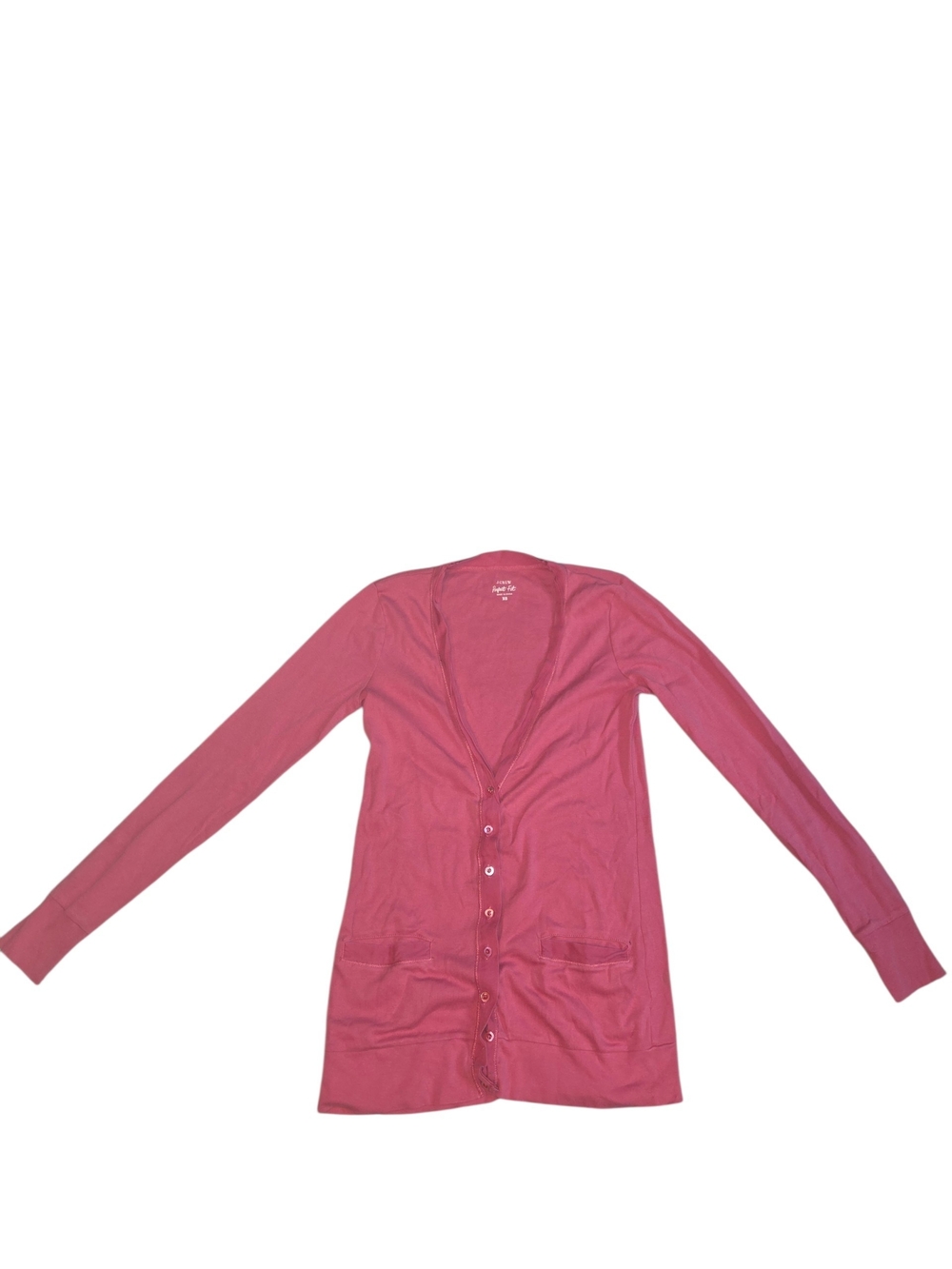 J. Crew Perfect Fit Pink Cotton Cardigan Xs